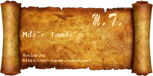 Mór Tamás névjegykártya