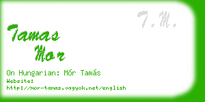 tamas mor business card